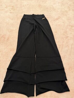 Matilda Jane Black Wide-Leg Layered Palazzo Pants